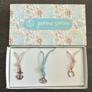 Gemma Simone - Charmed Necklace/Bracelets Set - New!